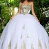 Ballgown Dresses Camila Q 17010 Quinceanera Dress Ballgown Tulle Applique Strapless Sweetheart Gown
