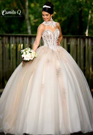 Discontinued Camila Q Quinceanera Dress 17100 Tulle Ballgown Embellished Princess Choker Train Ballgown Dresses 5 Discontinued Camila Q Quinceanera Dress 17100 Tulle Ballgown Embellished Princess Choker Train Ballgown Dresses