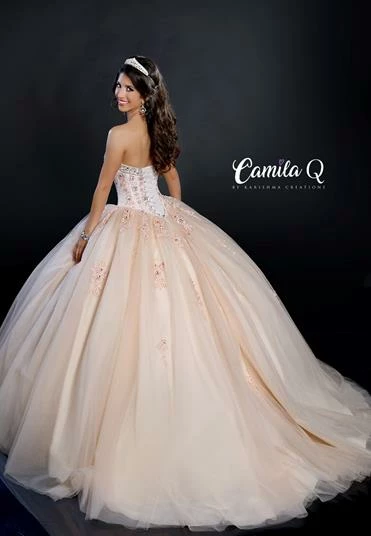 Discontinued Camila Q Quinceanera Dress 17100 Tulle Ballgown Embellished Princess Choker Train Ballgown Dresses 8 Discontinued Camila Q Quinceanera Dress 17100 Tulle Ballgown Embellished Princess Choker Train Ballgown Dresses