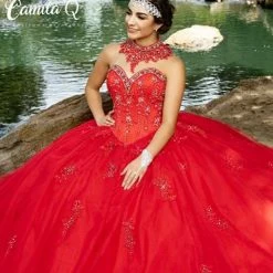 Discontinued Camila Q Quinceanera Dress 17100 Tulle Ballgown Embellished Princess Choker Train Ballgown Dresses 18 Discontinued Camila Q Quinceanera Dress 17100 Tulle Ballgown Embellished Princess Choker Train Ballgown Dresses
