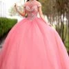 Discontinued Camila Q Quinceanera Dress 17102 Sheer High Neckline Ballgown Train Princess Ballgown Dresses 2 Discontinued Camila Q Quinceanera Dress 17102 Sheer High Neckline Ballgown Train Princess Ballgown Dresses
