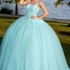 Ballgown Dresses Camila Q Quinceanera Dress 18002 Tulle Ballgown V Neck Princess Corset