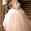 Camila Q Quinceanera Dress 19006 High Neck Embellished Ruffle Tulle Ballgown Ballgown Dresses