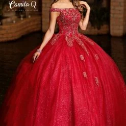 Ballgown Dresses Camila Q Quinceanera Dress 19007 Off The Shoulder Ballgown Prom Dress Lace