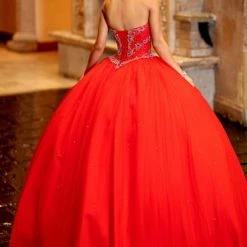 Ballgown Dresses Camila Q Quinceanera Dress 19008 Shimmer Princess Ballgown Strapless