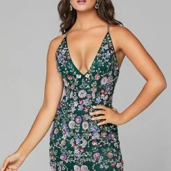 Primavera Couture 3073 Long Beaded Floral Print Prom Dress Evening Gown V Neckline Slit Sequin Dresses 134 Primavera Couture 3073 Long Beaded Floral Print Prom Dress Evening Gown V Neckline Slit Sequin Dresses