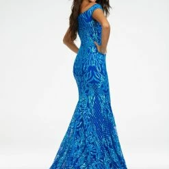 In Stock Mermaid Dresses Ashley Lauren 11112 Baby Pink Prom Dress Size 2 Off The Shoulder Stretch Sequin Gown