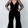 Jumpsuits & Rompers Johnathan Kayne By Sydney's Closet JK2207 Caviar Jumpsuit Velvet Long Sleeves JK 2207 1 Jumpsuits & Rompers Johnathan Kayne By Sydney's Closet JK2207 Caviar Jumpsuit Velvet Long Sleeves JK 2207