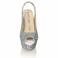 Marc Defang RACHEL AB CRYSTAL Pageant Platform Heel Sling Back Prom Shoes Formal Shoes