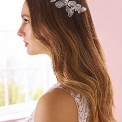 White One Bridal RAVEENA Pronovias Wedding Dress Mikado A Line Sheer Lace Neckline