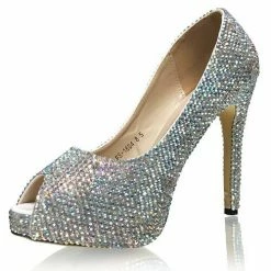 Formal Shoes Marc Defang REAGAN Peep Toe Platform Pageant Heel Prom Shoes