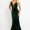 In Stock Johnathan Kayne 2237 Sz 4 Sequin Stretch Velvet Mermaid Prom Dress Pageant Gown