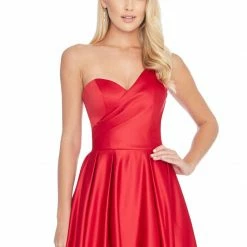 Ashleylauren Ballgown Dresses Ashley Lauren 1783 One Shoulder A Line Satin Ball Gown Prom Dress Pageant Gown