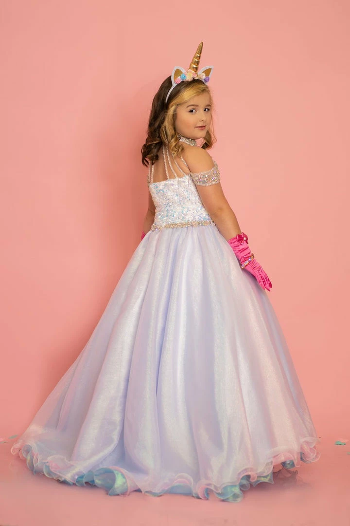 Sugar Kayne C103 Long Metallic Girls Pageant Dress Sequin Velvet Gown 13 Sugar Kayne C103 Long Metallic Girls Pageant Dress Sequin Velvet Gown