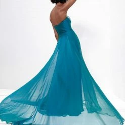 In Stock Tiffany Designs Prom Dress 16716 Pink Cerise Size 14 Pageant Gown Chiffon Long CLEARANCE