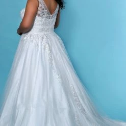 Sydney's Closet SC5255 HAZEL Wedding Dress Shimmer Lace Bridal Ball Gown SC 5255