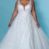 Sydney's Closet SC5255 HAZEL Wedding Dress Shimmer Lace Bridal Ball Gown SC 5255
