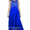 In Stock Sydneys Closet SC7212 Long Formal Prom Gown In Royal Blue Size 14 A Line Dress Formal