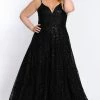 Sydney's Closet And Tease Prom Sydney's Closet SC7286 Long A Line Glitter Prom Dress Plus Sized Evening Gown Shimmer SC 7286