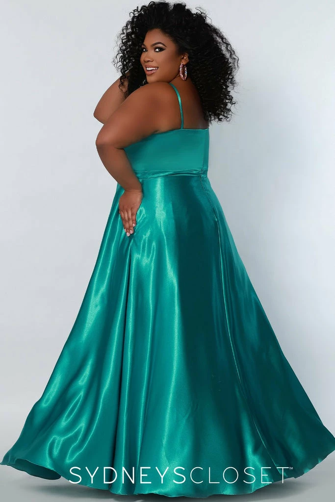 In Stock Ballgown Dresses Sydneys Closet SC7338 Size 16 Green Long A Line Plus Size Formal Prom Dress V Neck Gown 4 In Stock Ballgown Dresses Sydneys Closet SC7338 Size 16 Green Long A Line Plus Size Formal Prom Dress V Neck Gown
