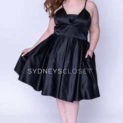 Sydney's Closet And Tease Prom Sydneys Closet SC 8092 Short Satin Homecoming Dress Plus Sized Cocktail Dress 22 Sydney's Closet And Tease Prom Sydneys Closet SC 8092 Short Satin Homecoming Dress Plus Sized Cocktail Dress