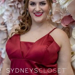 Sydney's Closet And Tease Prom Sydneys Closet SC 8092 Short Satin Homecoming Dress Plus Sized Cocktail Dress