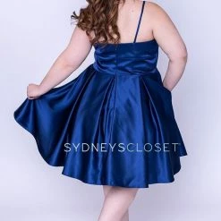 Sydney's Closet And Tease Prom Sydneys Closet SC 8092 Short Satin Homecoming Dress Plus Sized Cocktail Dress 25 Sydney's Closet And Tease Prom Sydneys Closet SC 8092 Short Satin Homecoming Dress Plus Sized Cocktail Dress