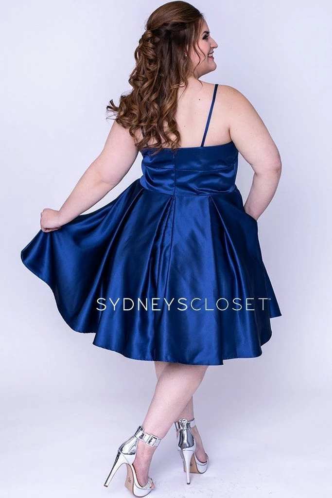 Sydney's Closet And Tease Prom Sydneys Closet SC 8092 Short Satin Homecoming Dress Plus Sized Cocktail Dress 10 Sydney's Closet And Tease Prom Sydneys Closet SC 8092 Short Satin Homecoming Dress Plus Sized Cocktail Dress