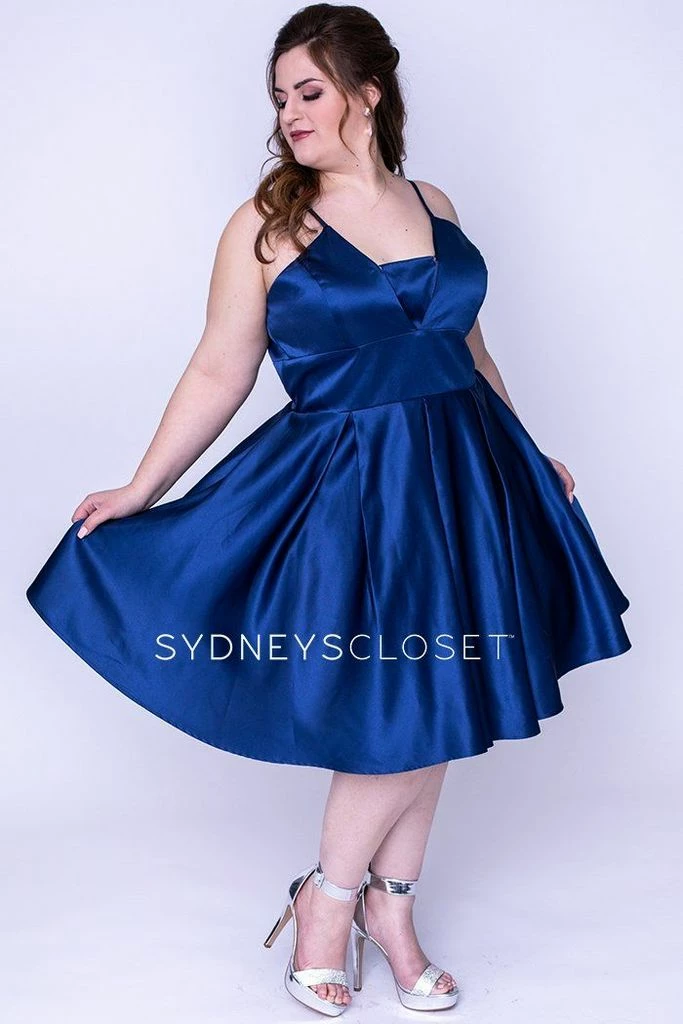 Sydney's Closet And Tease Prom Sydneys Closet SC 8092 Short Satin Homecoming Dress Plus Sized Cocktail Dress 11 Sydney's Closet And Tease Prom Sydneys Closet SC 8092 Short Satin Homecoming Dress Plus Sized Cocktail Dress