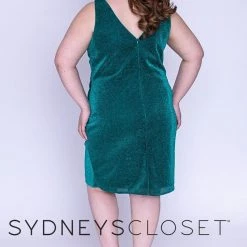In Stock Sydney's Closet 8093 Size 20 Short Fitted Shimmer Prom Dress Homecoming Party Emerald 10 In Stock Sydney's Closet 8093 Size 20 Short Fitted Shimmer Prom Dress Homecoming Party Emerald