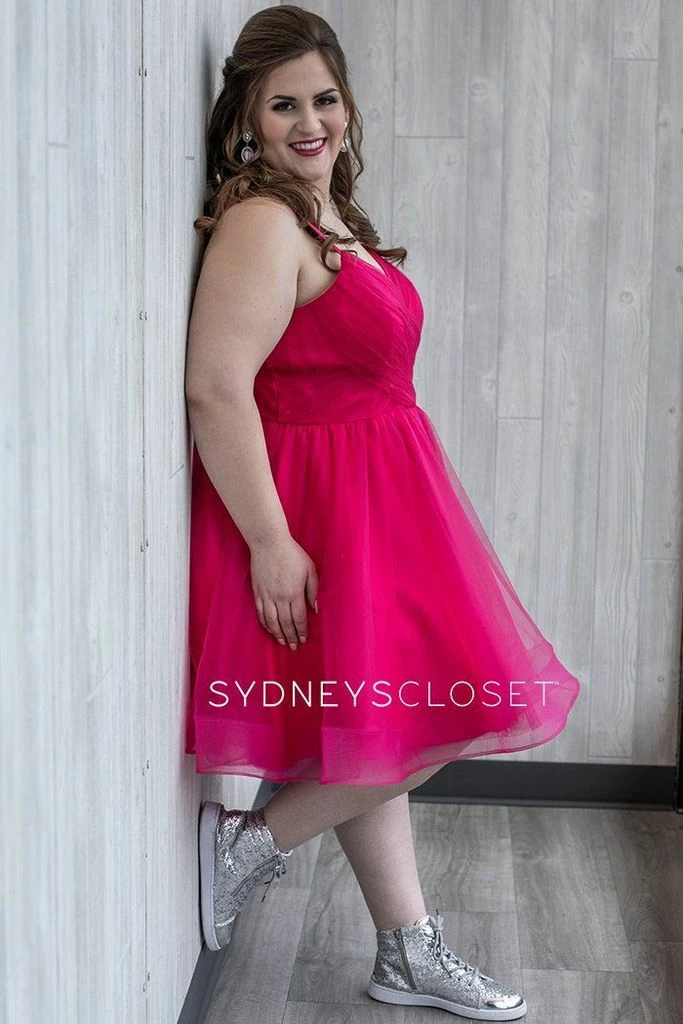 In Stock Sydney's Closet 8094 Size 26 Short Fit & Flare Prom Dress Plus Homecoming V Neck 5 In Stock Sydney's Closet 8094 Size 26 Short Fit & Flare Prom Dress Plus Homecoming V Neck