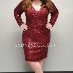 Sydneys Closet 8102 Short Fitted Sequin Cocktail Dress Homecoming Dress Plus Sized Sequin Dresses 19 Sydneys Closet 8102 Short Fitted Sequin Cocktail Dress Homecoming Dress Plus Sized Sequin Dresses