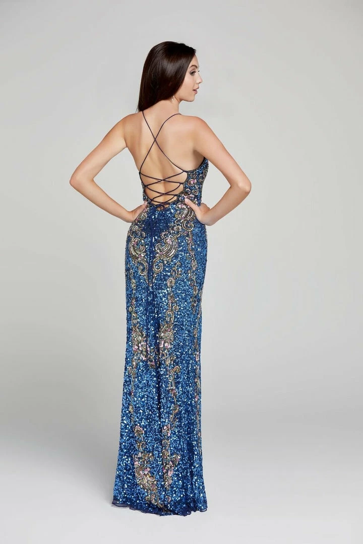 In Stock Primavera Couture 3211 Size 6 Sequin Prom Dress Pageant Gown Evening Formal Wear Side Slit Backless Dresses 32 In Stock Primavera Couture 3211 Size 6 Sequin Prom Dress Pageant Gown Evening Formal Wear Side Slit Backless Dresses