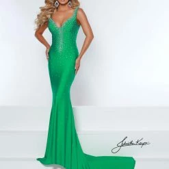 In Stock Johnathan Kayne 2445 Size 8 Royal Lycra Prom Dress Corset Backless