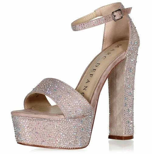 Glass Slipper Formals Marc Defang SARA 6 Inch Platform Pageant Heels Ab Crystal Prom Shoes 8 Glass Slipper Formals Marc Defang SARA 6 Inch Platform Pageant Heels Ab Crystal Prom Shoes