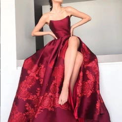 Ballgown Dresses Jovani 02038 Floral Ballgown Long Print Prom Dress Slit Strapless Designer V Points Neckline 17 Ballgown Dresses Jovani 02038 Floral Ballgown Long Print Prom Dress Slit Strapless Designer V Points Neckline