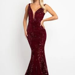 In Stock Johnathan Kayne 2237 Sz 4 Sequin Stretch Velvet Mermaid Prom Dress Pageant Gown