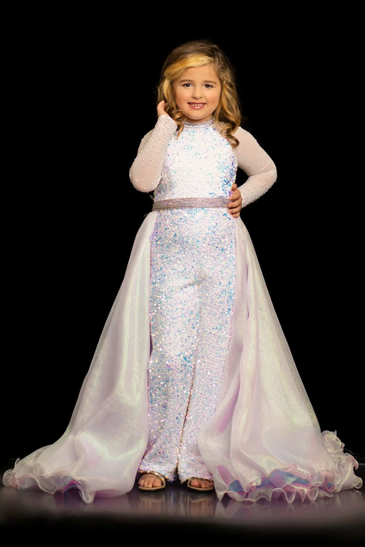 Jumpsuits & Rompers Sugar Kayne C104 Girls Sequin Velvet Jumpsuit Long Sleeve Pageant Dress Overskirt 3 Jumpsuits & Rompers Sugar Kayne C104 Girls Sequin Velvet Jumpsuit Long Sleeve Pageant Dress Overskirt