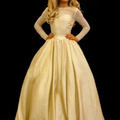 In Stock Sugar Kayne C147 Girls Pink Pageant Dress Preteen Sheer Embellished Long Sleeves Ballgown Sizes 6, 12