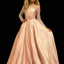 Sugar Kayne C147 Girls Pageant Dress Preteen Sheer Embellished Long Sleeves Ballgown 9 Sugar Kayne C147 Girls Pageant Dress Preteen Sheer Embellished Long Sleeves Ballgown