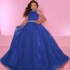 In Stock Ballgown Dresses Sugar Kayne C114 Size 12 ROYAL Girls A Line Organza Pageant Dress Ballgown Pastel Gown High Neck