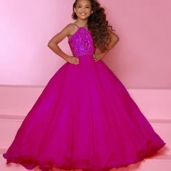Ballgown Dresses Sugar Kayne C143 Girls Pageant Dress Ballgown Ruffle Organza Train