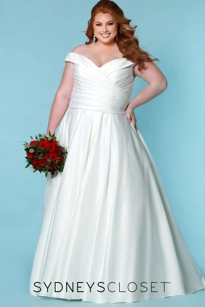Sydney's Closet SC5257 Veronica Black Wedding Dress Off The Shoulder A Line Bridal Buttons SC 5257 6 Sydney's Closet SC5257 Veronica Black Wedding Dress Off The Shoulder A Line Bridal Buttons SC 5257
