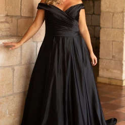 Sydney's Closet SC5257 Veronica Black Wedding Dress Off The Shoulder A Line Bridal Buttons SC 5257 11 Sydney's Closet SC5257 Veronica Black Wedding Dress Off The Shoulder A Line Bridal Buttons SC 5257