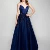 Nina Canacci 2303 Long Ballgown Sheer Prom Pageant Gown
