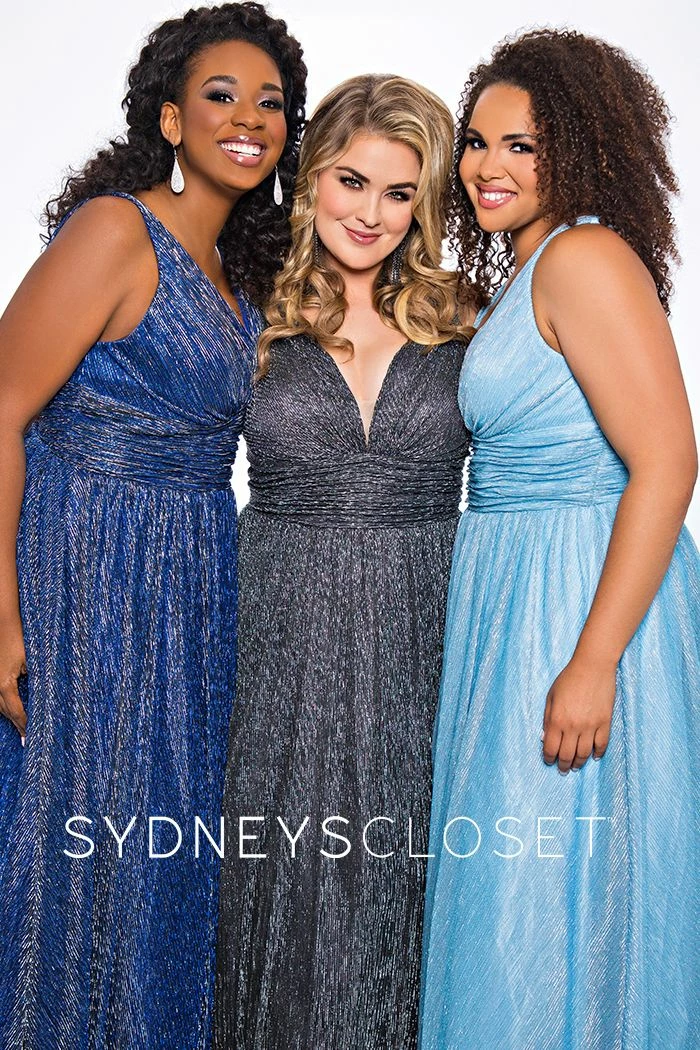 Discontinued Long Sleeve Dresses Sydneys Closet SC 7284 V Neckline Wide Straps Plus Size Prom Dress Evening Gown 13 Discontinued Long Sleeve Dresses Sydneys Closet SC 7284 V Neckline Wide Straps Plus Size Prom Dress Evening Gown