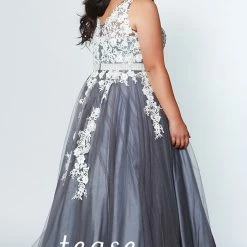 Discontinued Tease Prom TE1927 A Line Lace Plus Sized Prom Dress Evening Gown Ballgown Dresses
