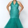 In Stock Sydney's Closet SC7287 Size 22 Shimmer Mermaid Prom Dress Evening Gown Plus Sized SC 7287 Mermaid Dresses