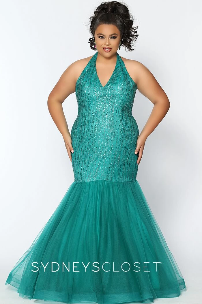 In Stock Sydney's Closet SC7287 Size 22 Shimmer Mermaid Prom Dress Evening Gown Plus Sized SC 7287 Mermaid Dresses 3 In Stock Sydney's Closet SC7287 Size 22 Shimmer Mermaid Prom Dress Evening Gown Plus Sized SC 7287 Mermaid Dresses