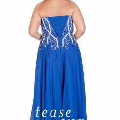In Stock Corset Dresses Tease Prom By Sydneys Closet TE1703 Size 32 Blue Prom Dress Pageant Gown